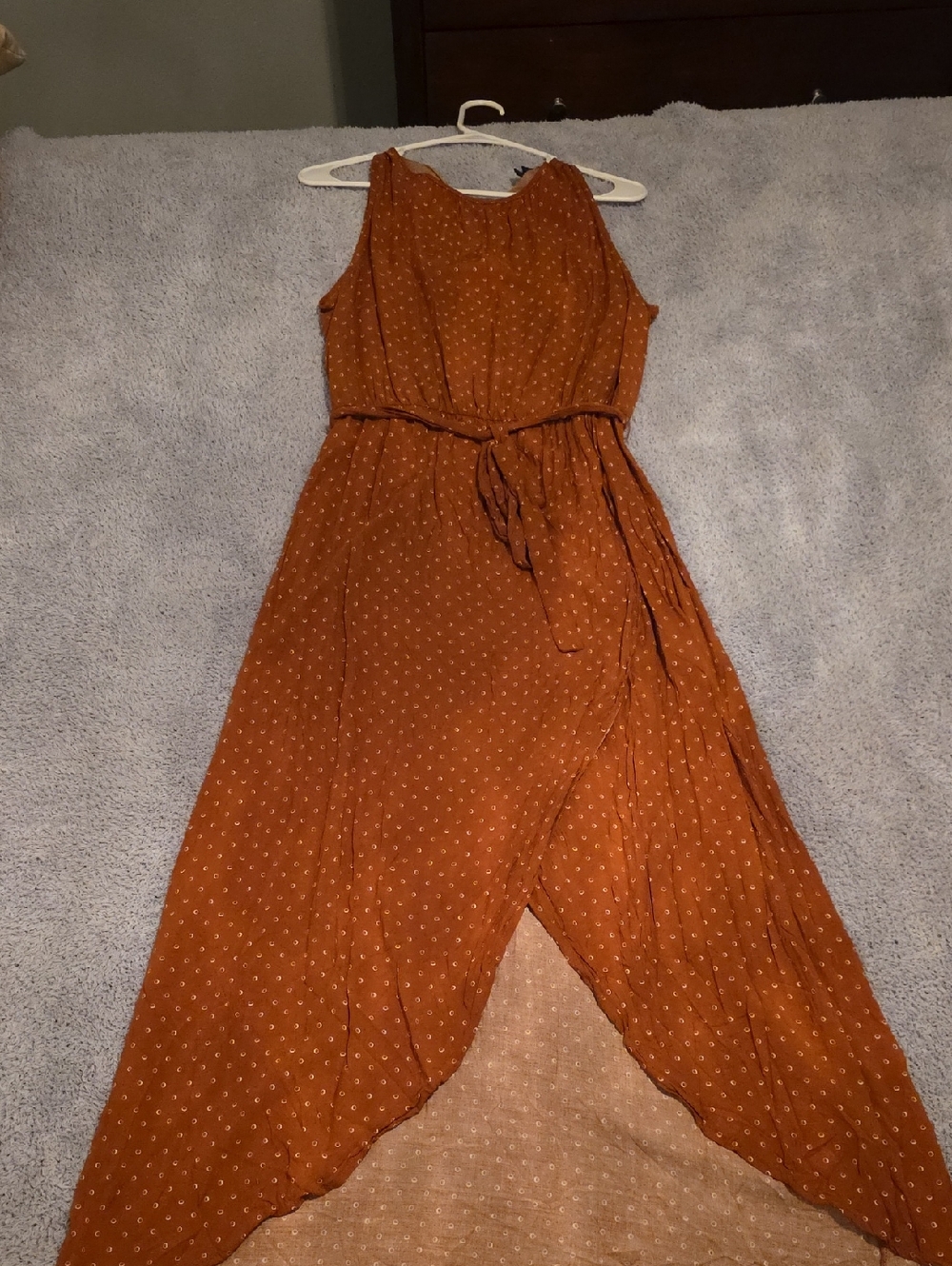 Apt. 9 Brown Polka Dot Jumpsuit